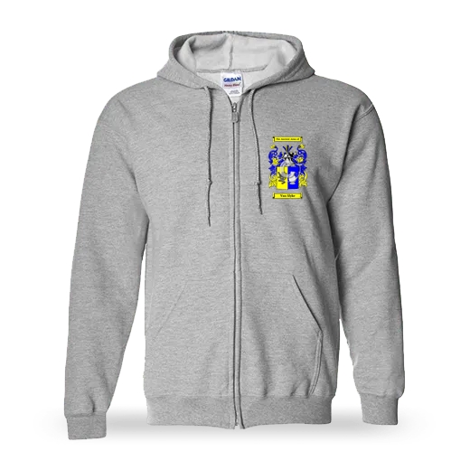 Van Slyke Unisex Coat of Arms Zip Sweatshirt